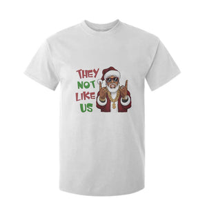 Funny Xmas Hiphop Black Santa T Shirt For Kid They Not Like Us African American Christmas TS09 White Print Your Wear