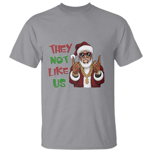 Funny Xmas Hiphop Black Santa T Shirt They Not Like Us African American Christmas TS09 Sport Gray Print Your Wear