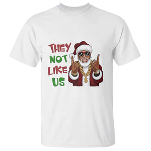 Funny Xmas Hiphop Black Santa T Shirt They Not Like Us African American Christmas TS09 White Print Your Wear