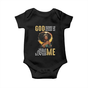 African Women Pride Baby Onesie God Designed Created Blessed Me Black History Month TS09 Black Print Your Wear