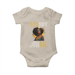 African Women Pride Baby Onesie God Designed Created Blessed Me Black History Month TS09 Sand Print Your Wear