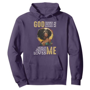 Black History Month Hoodie African Women God Designed Created Blessed Me TS09 Purple Printyourwear