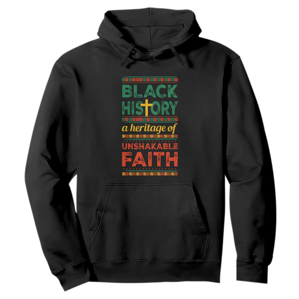 Black History Month Hoodie A Heritage Of Unshakeable Faith Christian BLM TS09 Black Printyourwear