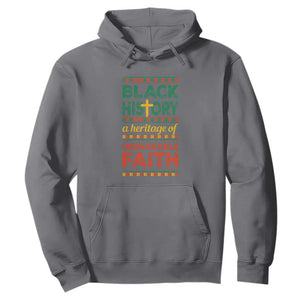 Black History Month Hoodie A Heritage Of Unshakeable Faith Christian BLM TS09 Charcoal Printyourwear