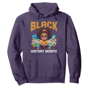 Black History Month Hoodie Girl Reading Book African Pride Melanin TS09 Purple Printyourwear