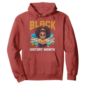 Black History Month Hoodie Girl Reading Book African Pride Melanin TS09 Red Printyourwear