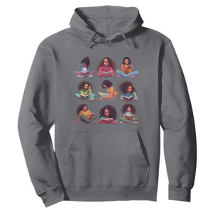 Black History Month Hoodie Reading Book African Melanin Women Girls TS09 Charcoal Printyourwear