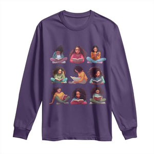 Black History Month Long Sleeve Shirt Reading Book African Smart Melanin Women Girls TS09 Purple Print Your Wear