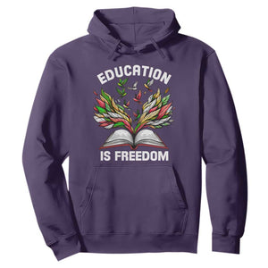 Black History Month Hoodie Education Is Freedom African Americans Teacher TS09 Purple Printyourwear