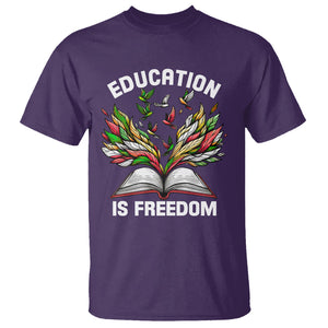 Black History Month T Shirt Education Is Freedom African Americans Teacher TS09 Purple Printyourwear