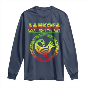 Black History Month Long Sleeve Shirt Sankofa Learn From The Past African Bird TS09 Navy Print Your Wear