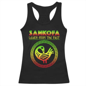 Black History Month Racerback Tank Top Sankofa Learn From The Past African Bird TS09 Black Print Your Wear