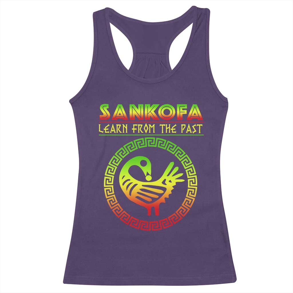 Black History Month Racerback Tank Top Sankofa Learn From The Past African Bird TS09 Purple Print Your Wear