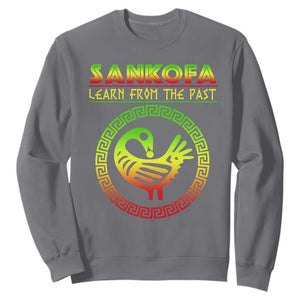 Black History Month Sweatshirt Sankofa Learn From The Past African Bird TS09 Charcoal Printyourwear