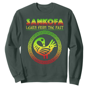 Black History Month Sweatshirt Sankofa Learn From The Past African Bird TS09 Dark Forest Green Printyourwear