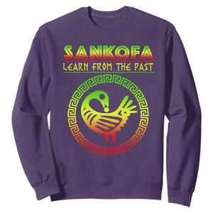 Black History Month Sweatshirt Sankofa Learn From The Past African Bird TS09 Purple Printyourwear