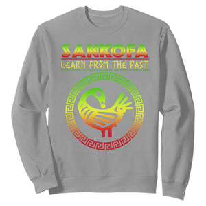 Black History Month Sweatshirt Sankofa Learn From The Past African Bird TS09 Sport Gray Printyourwear