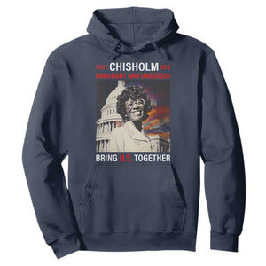 Shirley Chisholm Hoodie Unbought And Unbossed Bring U.S. Together Black History Month TS09 Navy Printyourwear