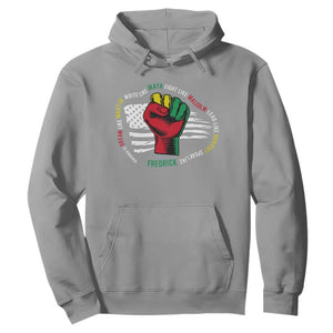 Black History Month Hoodie Dream Like Martin Write Like Maya Fight Like Malcolm Lead Like Harriet Speak Like Fredrick TS09 Sport Gray Printyourwear