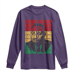 Martin Luther King Jr. Long Sleeve Shirt Dream Like King MLK Civil Rights Leaders BHM Black Pride TS09 Purple Print Your Wear