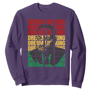 Martin Luther King Jr. Sweatshirt Dream Like King MLK Civil Rights Leaders Black History Month TS09 Purple Printyourwear
