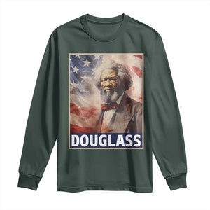 Frederick Douglass Long Sleeve Shirt African American Hero Black Civil Rights TS09 Dark Forest Green Print Your Wear