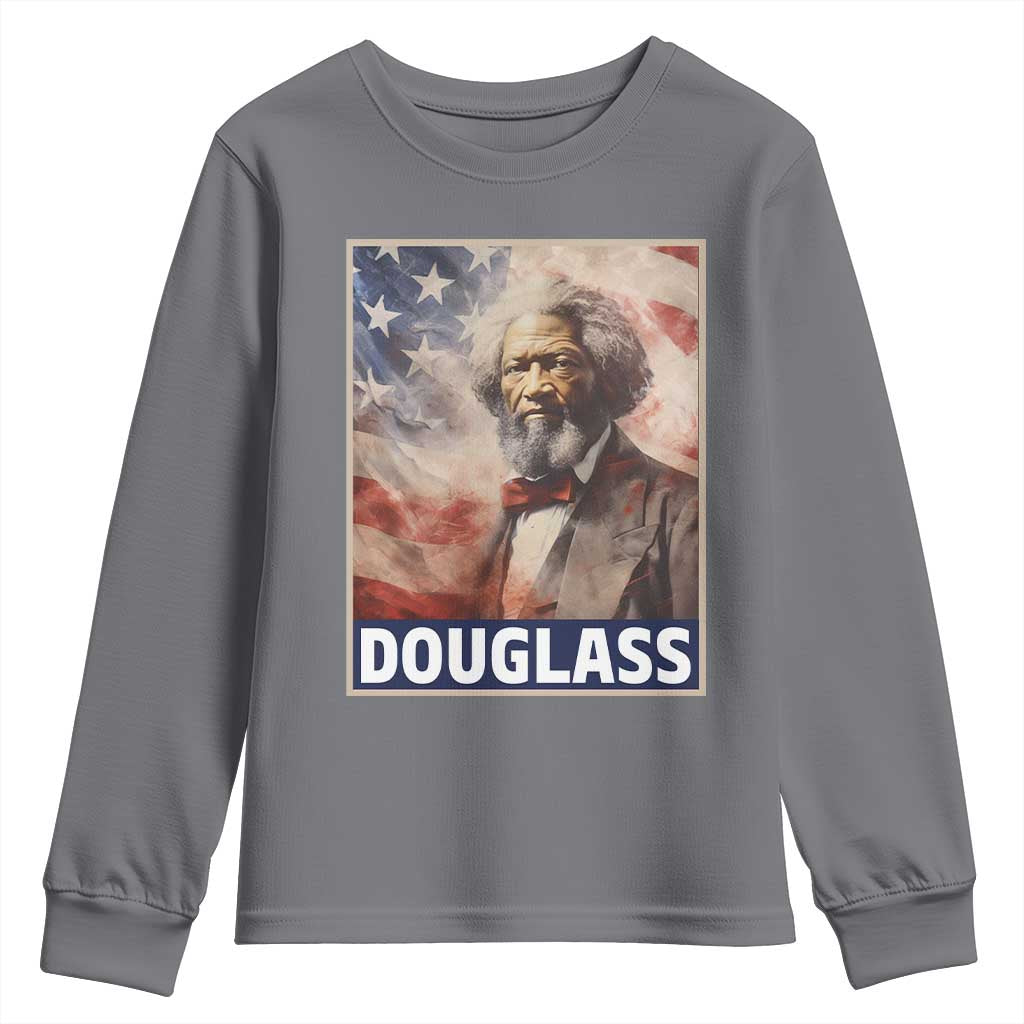 Frederick Douglass Youth Sweatshirt African American Hero Black Civil Rights TS09 Charcoal Print Your Wear