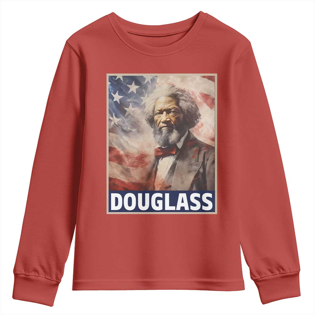 Frederick Douglass Youth Sweatshirt African American Hero Black Civil Rights TS09 Red Print Your Wear