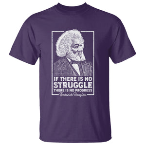 Frederick Douglass T Shirt If There Is No Struggle There Is No Progress Black History Month TS09 Purple Printyourwear