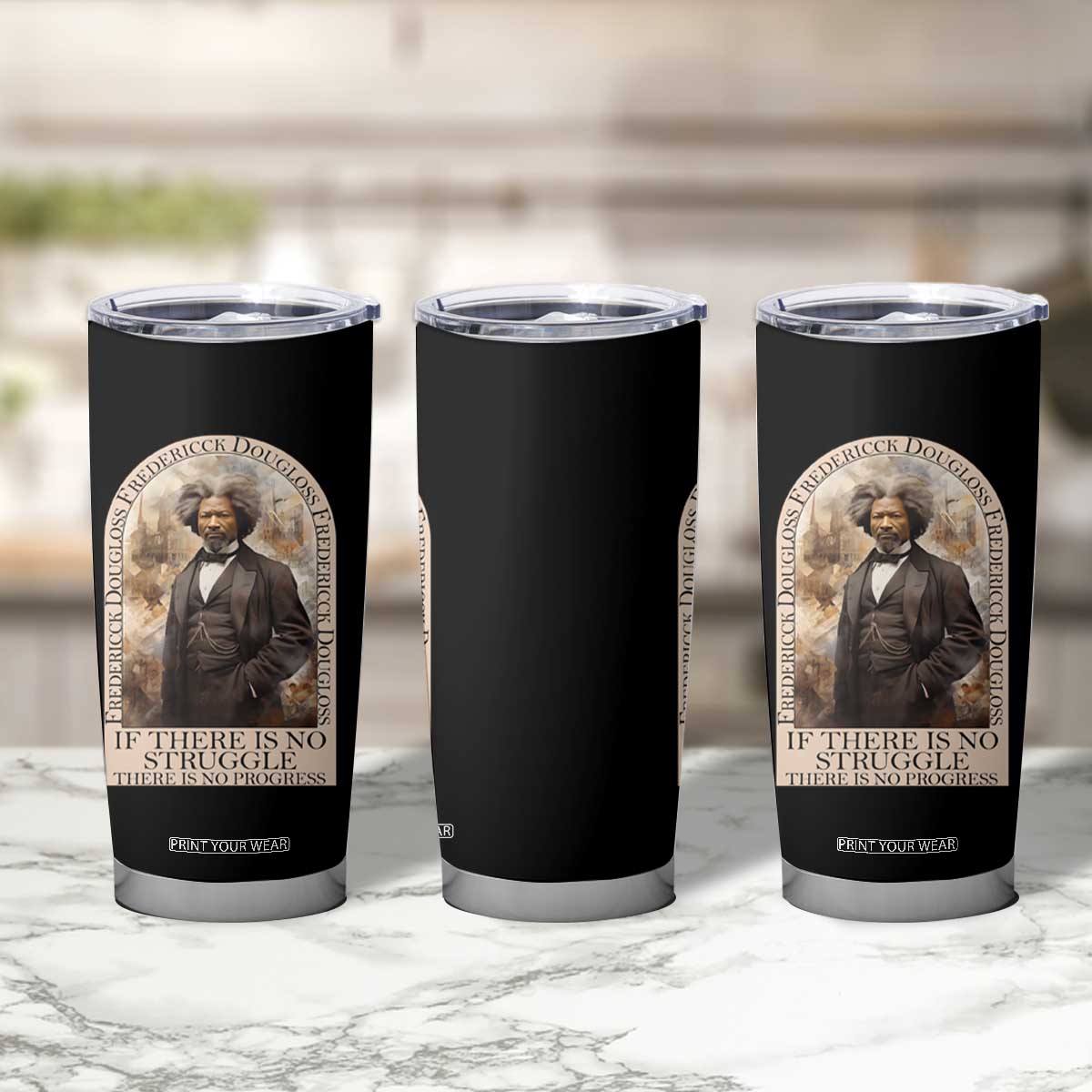 Frederick Douglass Tumbler Cup If There Is No Struggle There Is No Progress Black History TS09 Print Your Wear