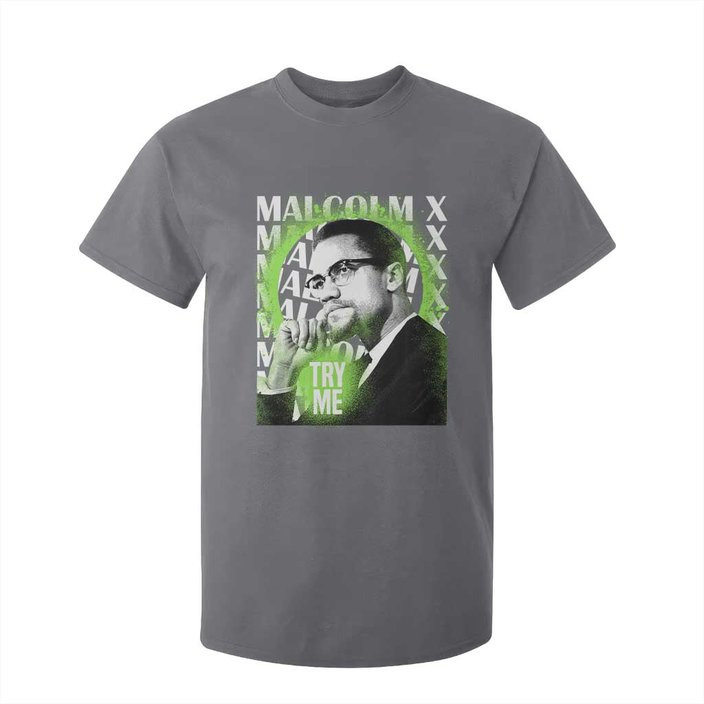 Malcolm X T Shirt For Kid Try Me Aesthetic Art Black Civil Rights BHM TS09 Charcoal Print Your Wear