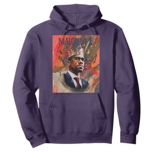 Malcolm X Hoodie King Hip Hop Aesthetic Art Black History Month TS09 Purple Printyourwear