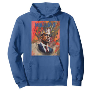 Malcolm X Hoodie King Hip Hop Aesthetic Art Black History Month TS09 Royal Blue Printyourwear