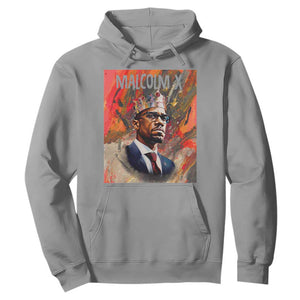 Malcolm X Hoodie King Hip Hop Aesthetic Art Black History Month TS09 Sport Gray Printyourwear