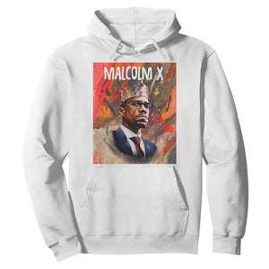 Malcolm X Hoodie King Hip Hop Aesthetic Art Black History Month TS09 White Printyourwear