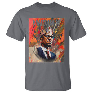 Malcolm X T Shirt King Hip Hop Aesthetic Art Black History Month TS09 Charcoal Printyourwear