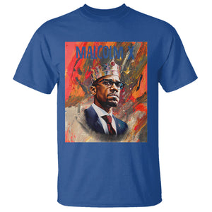 Malcolm X T Shirt King Hip Hop Aesthetic Art Black History Month TS09 Royal Blue Printyourwear