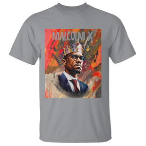 Malcolm X T Shirt King Hip Hop Aesthetic Art Black History Month TS09 Sport Gray Printyourwear