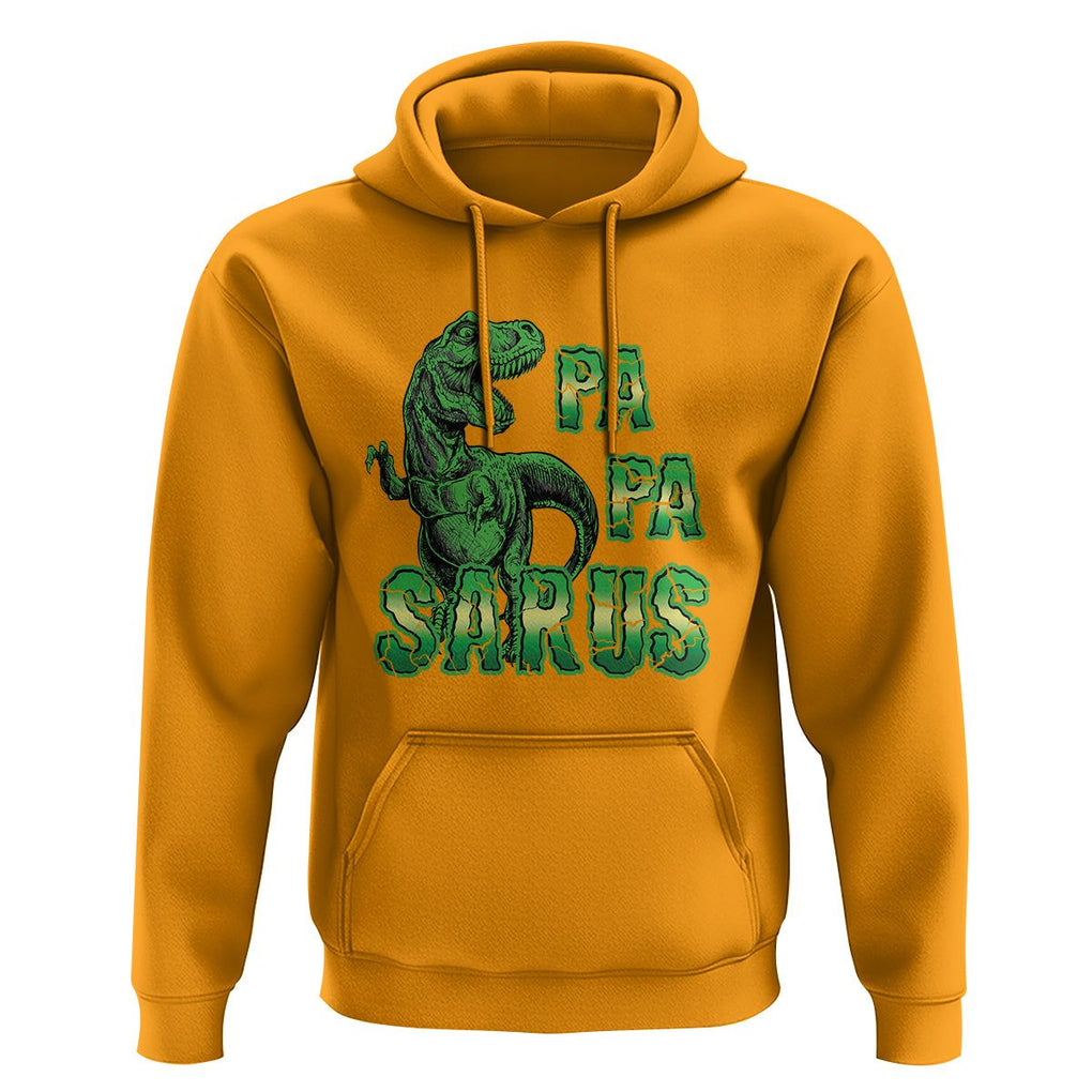 Papasaurus Funny Dinosaur Father's Day Hoodie TS09 Gold Print Your Wear