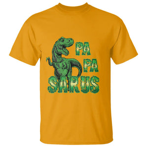 Papasaurus Funny Dinosaur Father's Day T Shirt TS09 Gold Print Your Wear