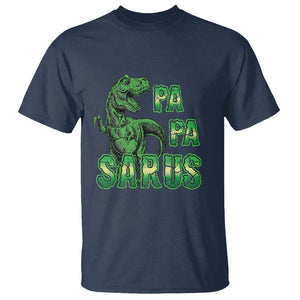 Papasaurus Funny Dinosaur Father's Day T Shirt TS09 Navy Print Your Wear