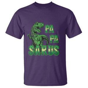 Papasaurus Funny Dinosaur Father's Day T Shirt TS09 Purple Print Your Wear