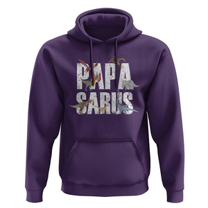 Papasaurus Funny Dinosaur Father's Day Hoodie TS09 Purple Print Your Wear