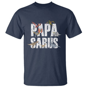 Papasaurus Funny Dinosaur Father's Day T Shirt TS09 Navy Print Your Wear