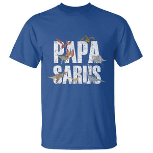 Papasaurus Funny Dinosaur Father's Day T Shirt TS09 Royal Blue Print Your Wear