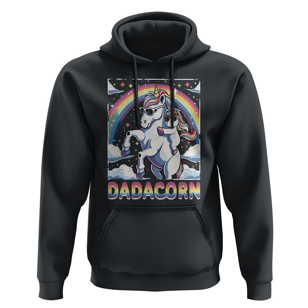 Dadacorn Funny Unicorn Father's Day Hoodie TS09 Black Print Your Wear