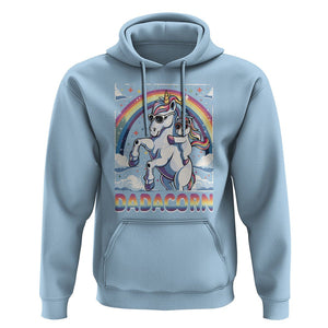 Dadacorn Funny Unicorn Father's Day Hoodie TS09 Light Blue Print Your Wear