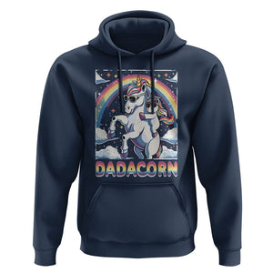 Dadacorn Funny Unicorn Father's Day Hoodie TS09 Navy Print Your Wear