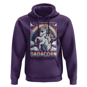 Dadacorn Funny Unicorn Father's Day Hoodie TS09 Purple Print Your Wear