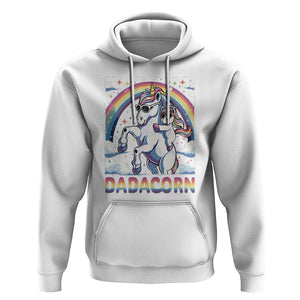 Dadacorn Funny Unicorn Father's Day Hoodie TS09 White Print Your Wear